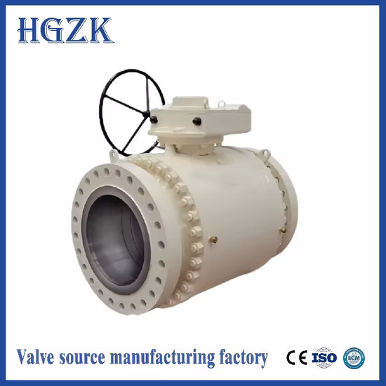 Válvulas de esfera de trunnion flutuante de aço carbono e aço inoxidável flangeadas de passagem total e de passagem reduzida